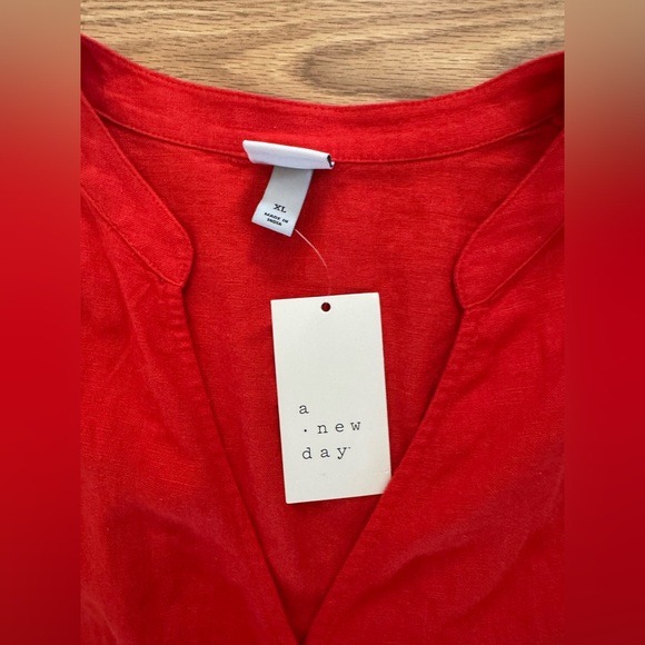 Red Sleeveless Wrap Jumpsuit - Picture 2 of 5